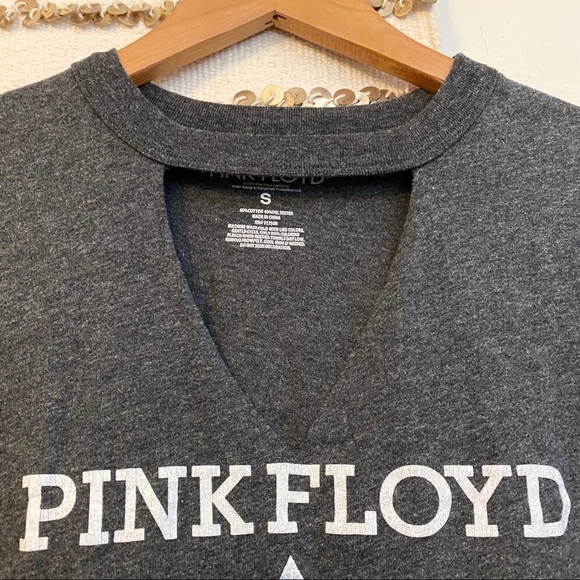 PINK FLOYD Choker Neck Retro Vintage Band Tee S - Picture 2 of 5